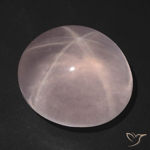 113.52ct Naturel Rose corail léger Quartz rose étoilé, ovale, Transparent