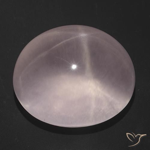 Quartz rose étoilé Rose clair naturelle ovale, 165.68 ct, Transparent