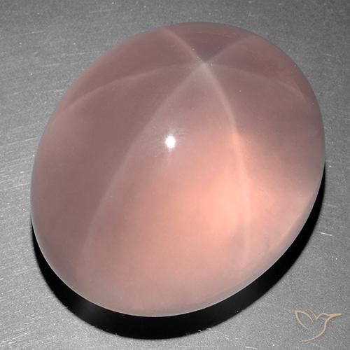 254.67ct Naturel Rose moyen Quartz rose étoilé, ovale, Transparent