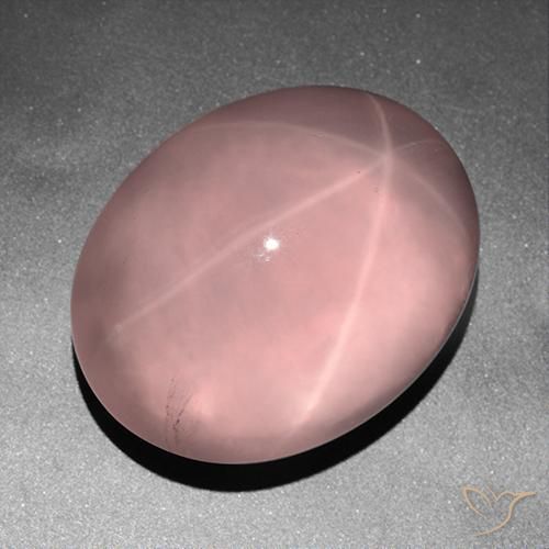 178.98ct Naturel Rose moyen Quartz rose étoilé, ovale, Transparent