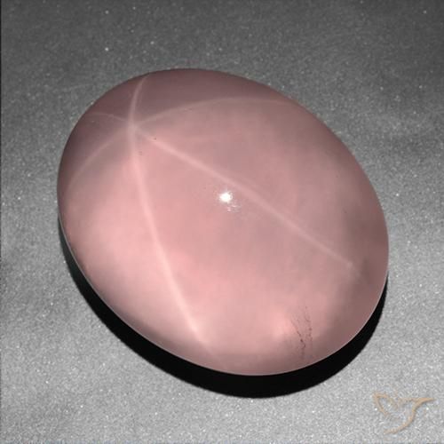 Quartz rose étoilé Rose moyen naturelle ovale, 178.98 ct, Transparent