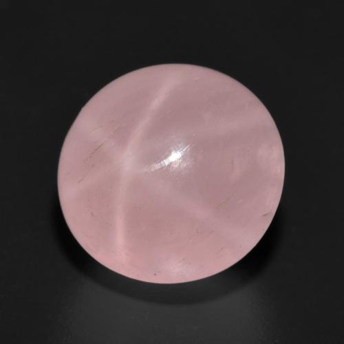 Quartz rose étoilé Rose vif naturelle Coupe roude, 12.19 ct, Translucide