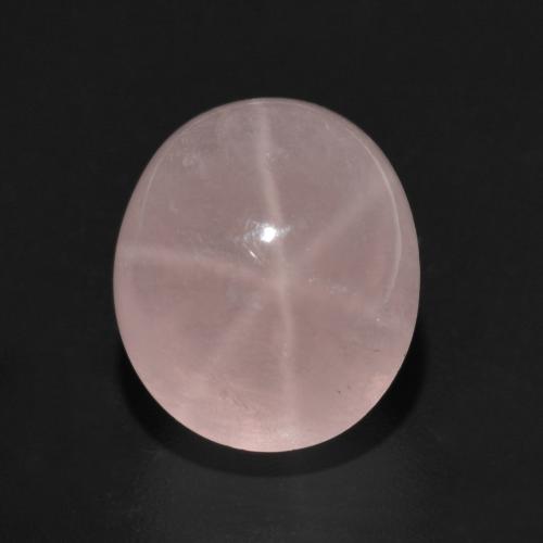 Quartz rose étoilé Rose chair naturelle Coupe ovale, 7.77 ct, Translucide