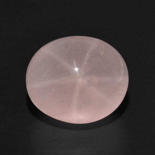 Quartz rose étoilé Rose chair naturelle Coupe ovale, 7.77 ct, Translucide