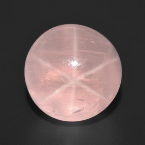Quartz rose étoilé Rose moyen naturelle Coupe roude, 15.56 ct, Translucide
