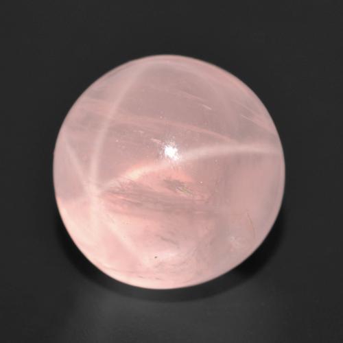 Quartz rose étoilé Rose moyen naturelle Coupe roude, 15.56 ct, Translucide