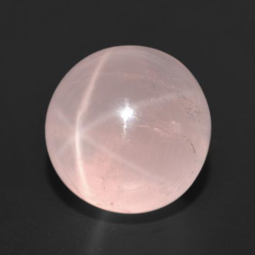 Quartz rose étoilé Rose clair naturelle Coupe roude, 12.13 ct, Translucide