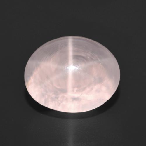 Quartz rose étoilé Rose corail naturelle Coupe ovale, 6.86 ct, Transparent