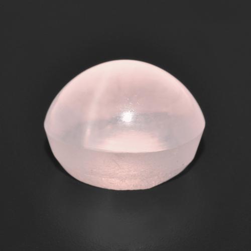 Quartz rose étoilé Rose corail naturelle Coupe ovale, 6.86 ct, Transparent