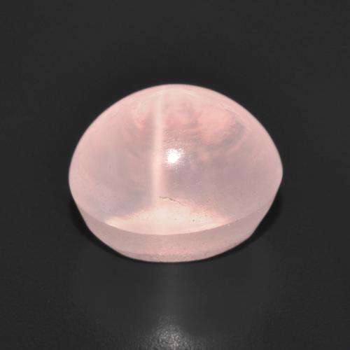 Quartz rose étoilé rose clair naturelle coupe ovale, 4,42 ct, transparent