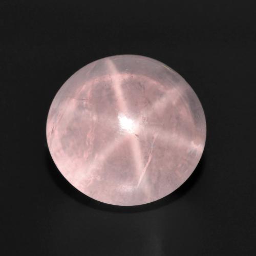 Quartz rose étoilé rose naturelle coupe ovale, 7,29 ct, translucide
