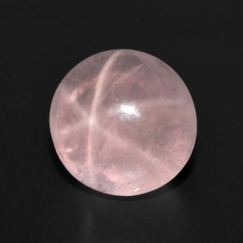 Quartz rose étoilé rose naturelle coupe ovale, 7,29 ct, translucide