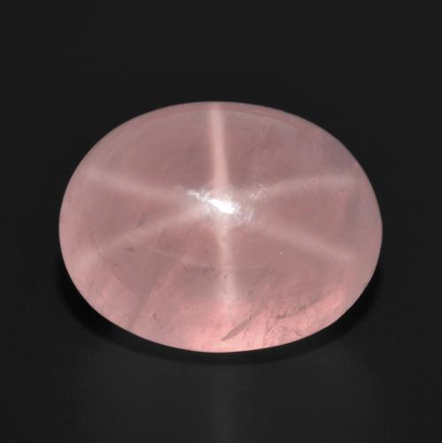 Quartz rose étoilé Rose moyen naturelle Coupe ovale, 15.66 ct, Translucide
