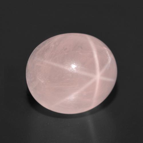 Quartz rose étoilé rose naturelle coupe ovale, 10,60 ct, translucide