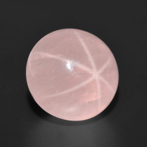 Quartz rose étoilé Rose moyen naturelle Coupe roude, 8.71 ct, Translucide