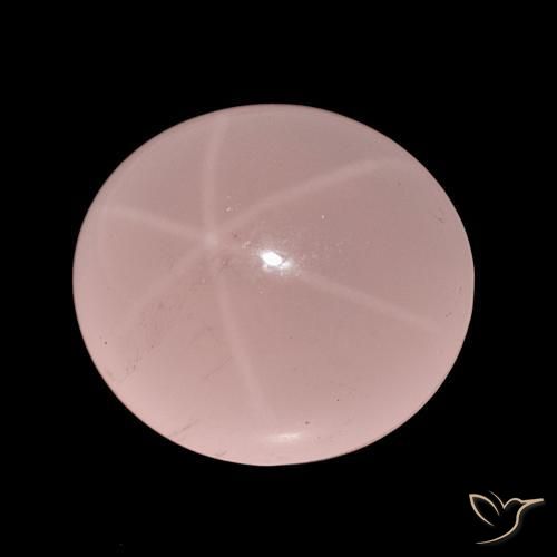 Quartz rose étoilé Ton rose naturelle ovale, 62.47 ct, Translucide