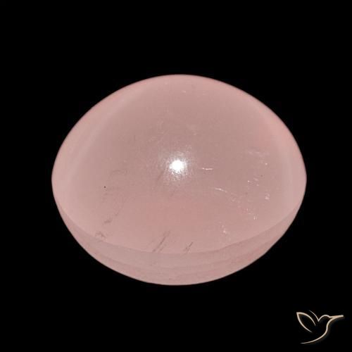 Quartz rose étoilé Ton rose naturelle ovale, 62.47 ct, Translucide