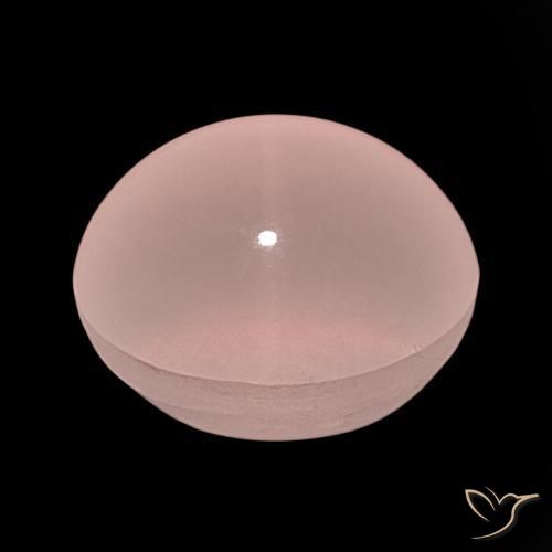 Quartz rose étoilé Rose clair naturelle ovale, 61.91 ct, Translucide