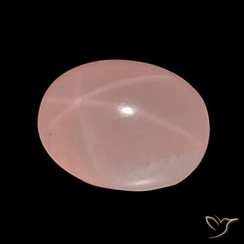 Quartz rose étoilé Rose naturelle ovale, 36.81 ct, Translucide