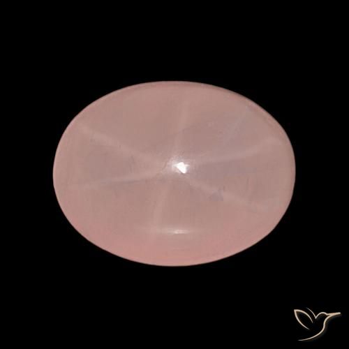 40.20ct Rose moyen Quartz rose étoilé, ovale, Translucide