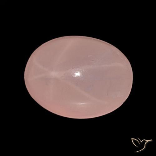 Quartz rose étoilé Rose moyen naturelle ovale, 40.20 ct, Translucide