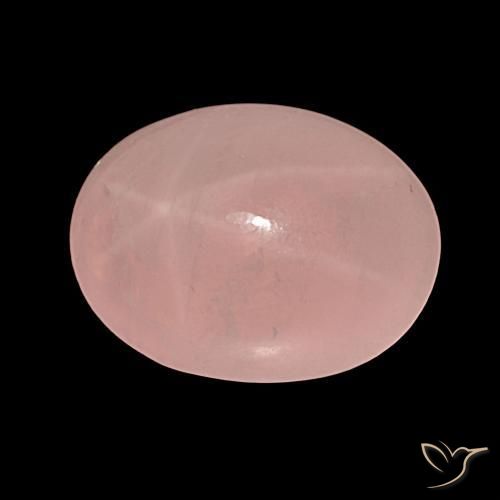 Quartz rose étoilé Rose naturelle ovale, 37.50 ct, Translucide