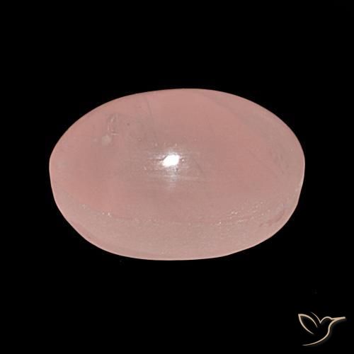 Quartz rose étoilé Rose naturelle ovale, 38.81 ct, Translucide