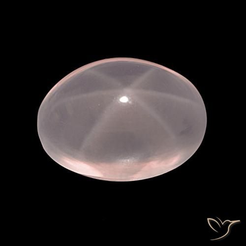 40.32ct Naturel Rose clair Quartz rose étoilé, ovale, Translucide