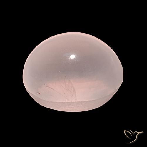 Quartz rose étoilé Rose clair naturelle ovale, 40.32 ct, Translucide
