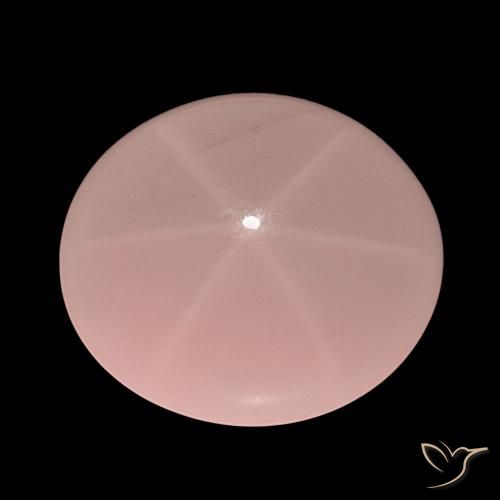 129.84ct Naturel Rose chair Quartz rose étoilé, ovale, Translucide