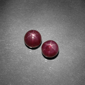 Achetez naturel ct rouge rubis étoilé gems, coupe roude, en provenance tanzanie chez gemselect. en stock, livraison internationale!