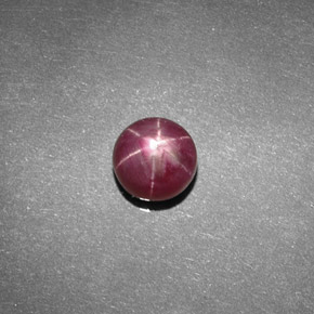 Rubis Étoilé Rouge violacé naturelle Coupe roude, 1.56 ct, Opaque