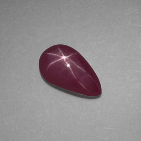 Rubis Étoilé Rouge violacé naturelle En forme de poire, 1.11 ct, Opaque