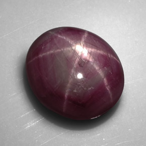 Rubis Étoilé Rouge violacé naturelle Coupe ovale, 5.76 ct, Opaque