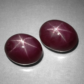Achetez naturel ct rouge rubis étoilé gems, coupe ovale, en provenance tanzanie chez gemselect. en stock, livraison internationale!