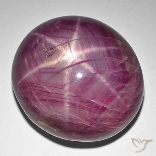Rubis Étoilé Violet rougeâtre naturelle Coupe ovale, 127.68 ct, Opaque