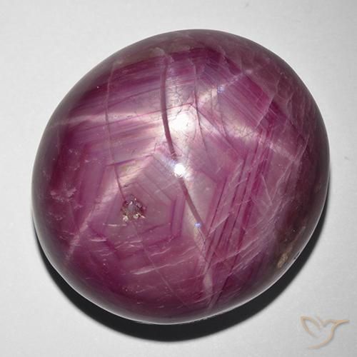 Rubis Étoilé Violet rougeâtre naturelle Coupe ovale, 127.68 ct, Opaque