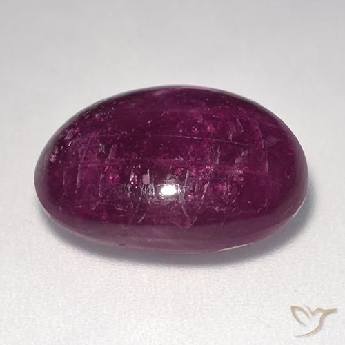 Rubis Étoilé Rouge framboises naturelle Coupe ovale, 11.08 ct, Opaque