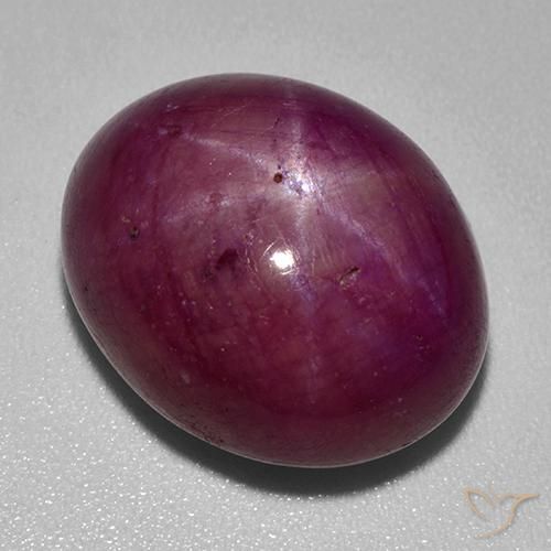 Rubis Étoilé Rouge foncé naturelle Coupe ovale, 24.47 ct, Opaque