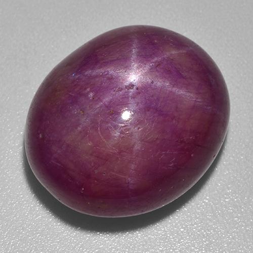 Rubis Étoilé Rouge foncé naturelle Coupe ovale, 24.57 ct, Opaque