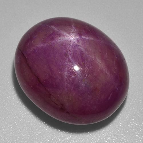 Rubis Étoilé Rouge foncé naturelle Coupe ovale, 24.57 ct, Opaque