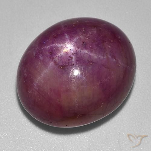 Rubis étoilé Rouge-violet naturelle ovale, 23.39 ct, Opaque