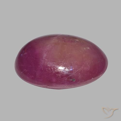 Rubis étoilé Pourpre moyen naturelle ovale, 12.28 ct, Opaque