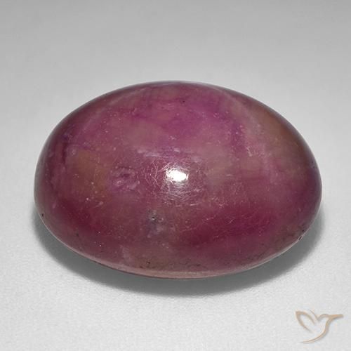 Rubis étoilé Violet rougeâtre naturelle ovale, 25.63 ct, Opaque