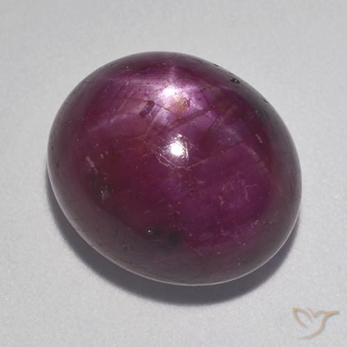 13.37ct Naturel Rouge framboises Rubis étoilé, ovale, Opaque