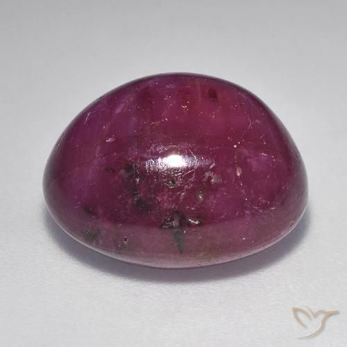 Rubis étoilé Rouge framboises naturelle ovale, 13.37 ct, Opaque