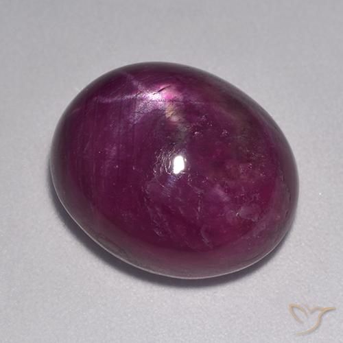 Rubis étoilé Pourpre foncé naturelle ovale, 11.57 ct, Opaque