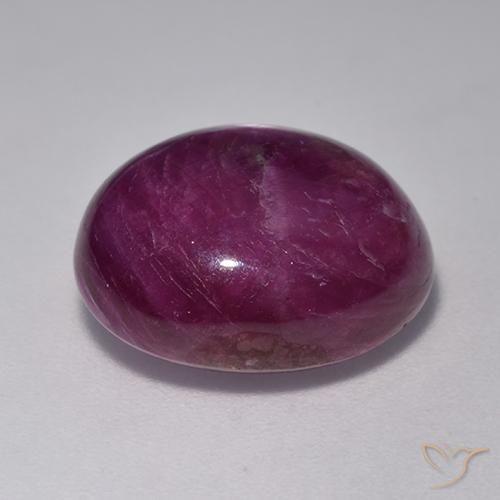Rubis étoilé Pourpre foncé naturelle ovale, 11.57 ct, Opaque