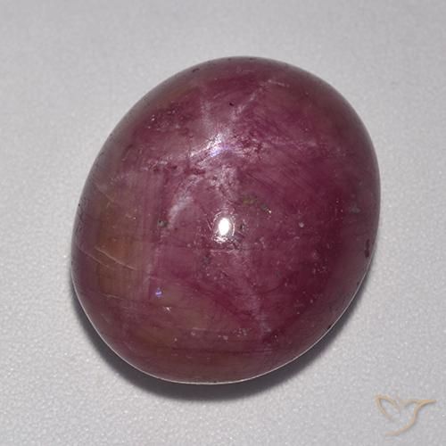 Rubis étoilé Violet rougeâtre naturelle ovale, 20.12 ct, Opaque