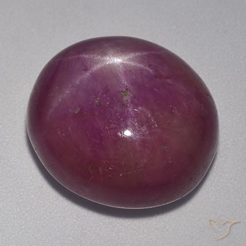 21.95ct Naturel Pourpre moyen-foncé Rubis étoilé, ovale, Opaque